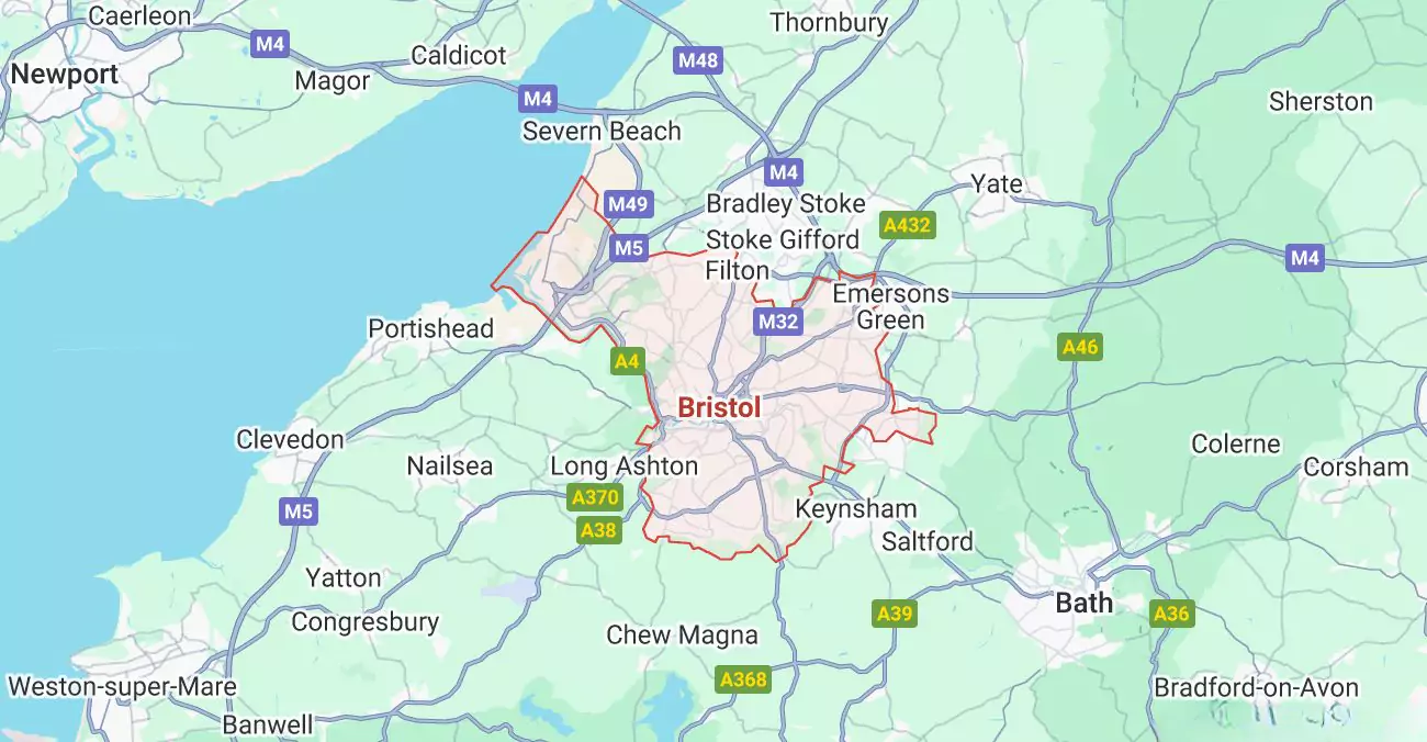 SEO agency Bristol map