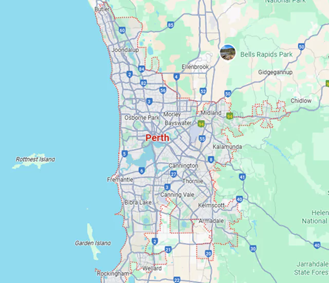 digital marketing agency perth map