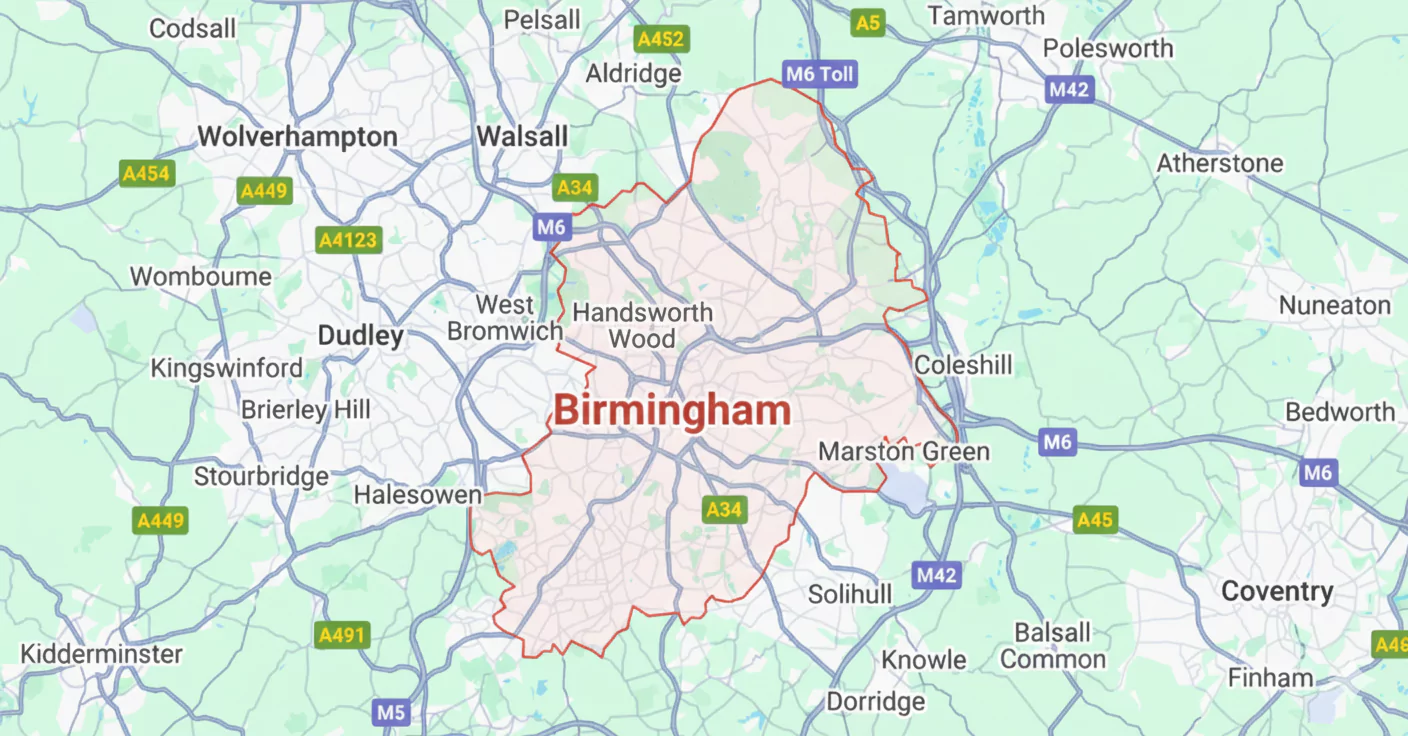 Birmingham SEO Agency  Map