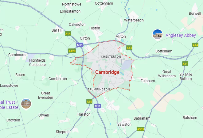 Digital Marketing Agency Cambridge Map