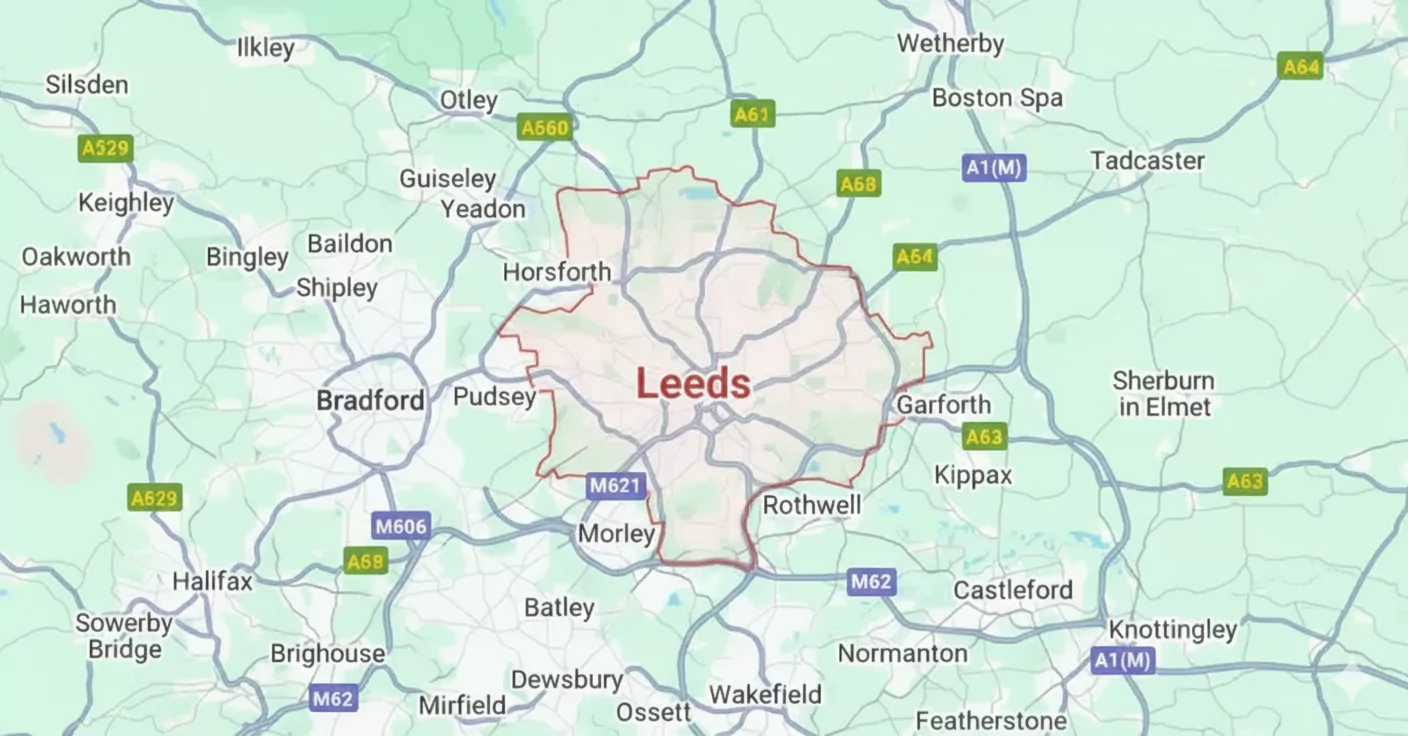 Email Marketing Agency Leeds Map
