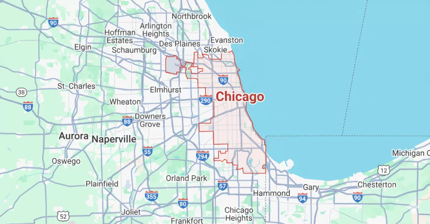 AI SEO agency in Chicago Map