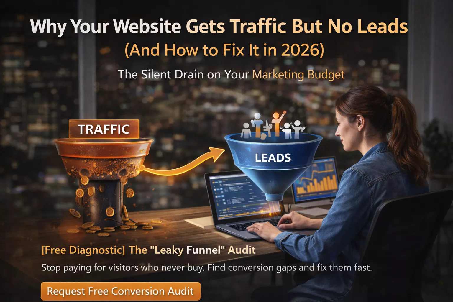 website traffic but no leads